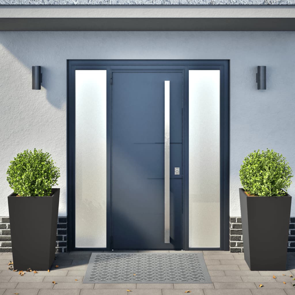 plantekrukker 2 stk. 45x45x75 cm stål sort