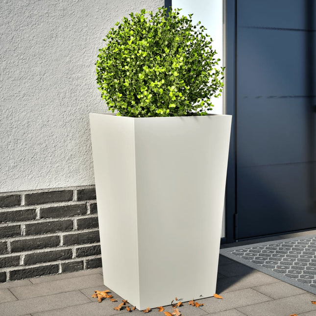 plantekrukker 2 stk. 45x45x75 cm stål hvid