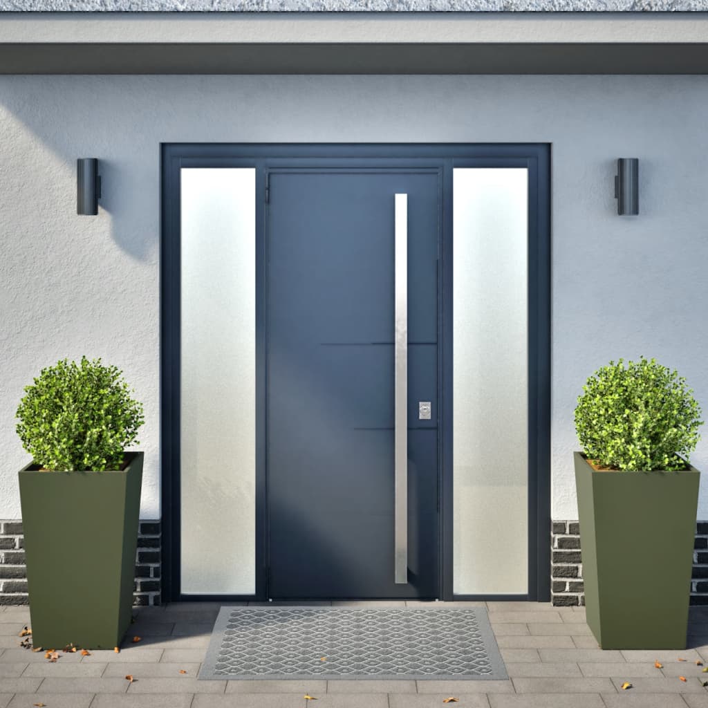 plantekrukker 2 stk. 45x45x75 cm stål olivengrøn