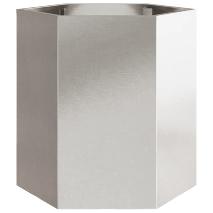 Havekrukker 2 stk 46x40x45 cm sekskantet rustfrit stål sort