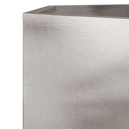 Havekrukker 2 stk 46x40x45 cm sekskantet rustfrit stål sort
