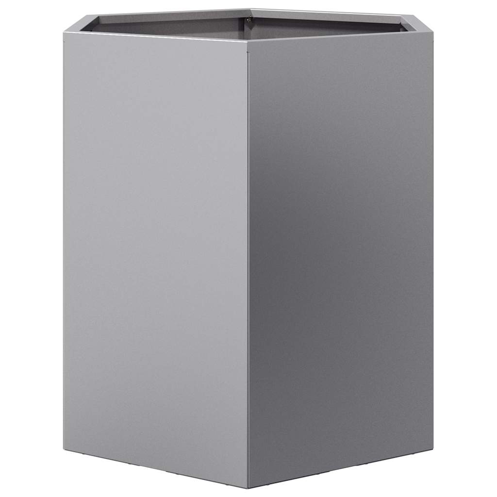 plantekasse 46x40x45 cm sekskantet galvaniseret stål