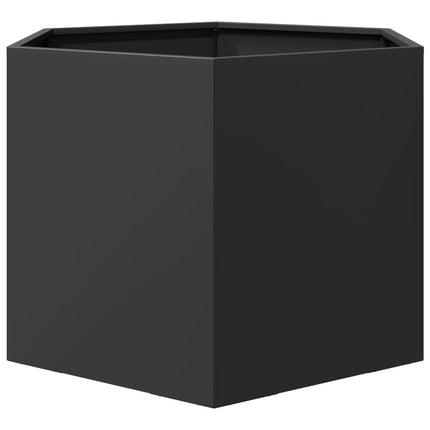 plantekasse 69x60x45 cm sekskantet stål sort