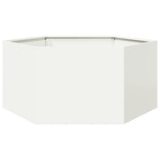 plantekasse 104x90x45 cm sekskantet stål hvid