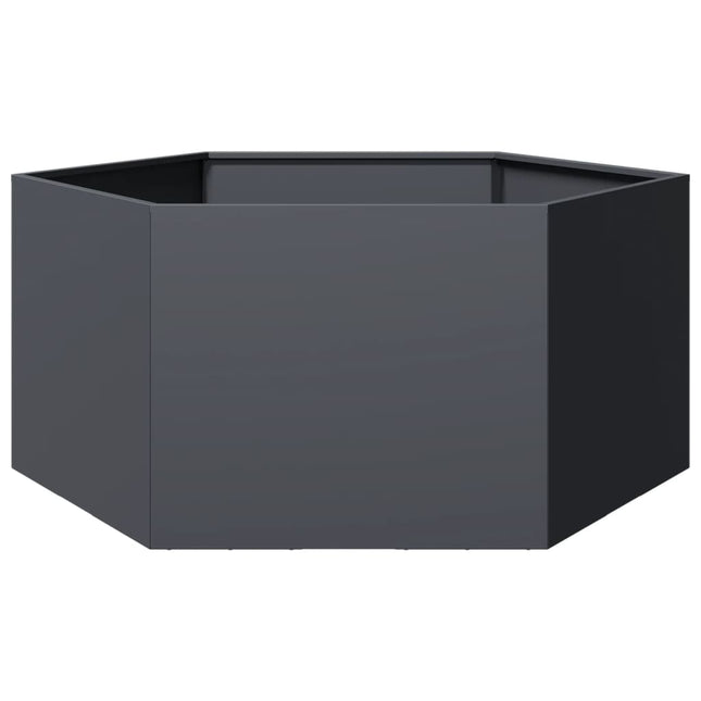 plantekasse 104x90x45 cm sekskantet stål antracitgrå