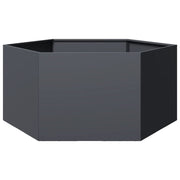 plantekasse 104x90x45 cm sekskantet stål antracitgrå