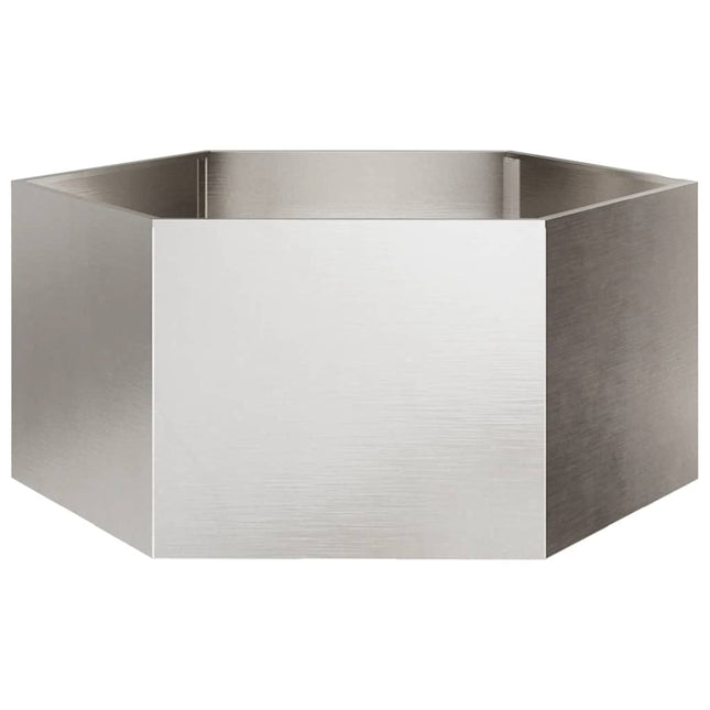 plantekrukke 104x90x45 cm sekskantet rustfrit stål
