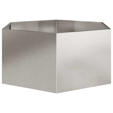 plantekrukke 104x90x45 cm sekskantet rustfrit stål