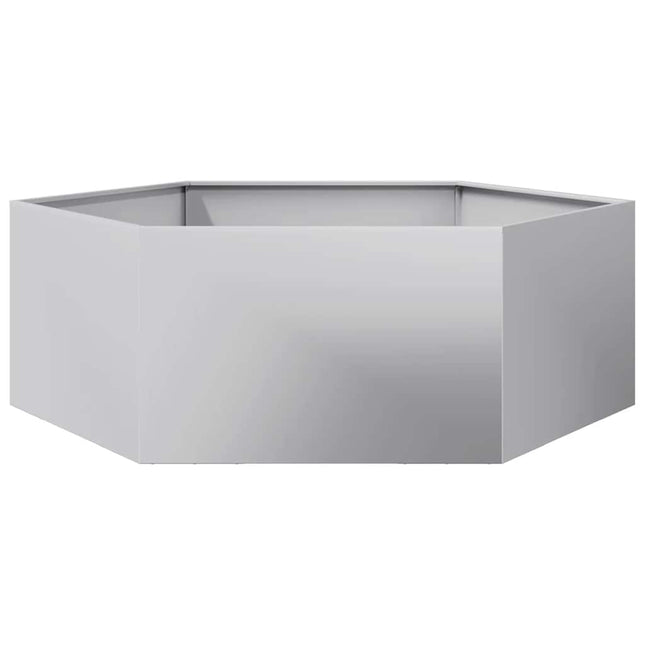 plantekasse 138x120x45 cm sekskantet galvaniseret stål