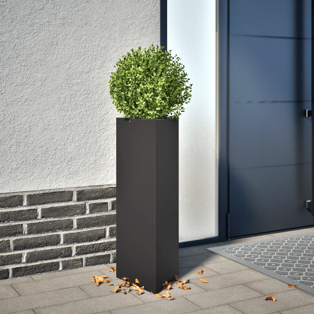 plantekrukker 2 stk. 30x26x75 cm trekantet stål sort