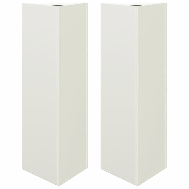 plantekrukker 2 stk. 30x26x75 cm trekantet stål hvid