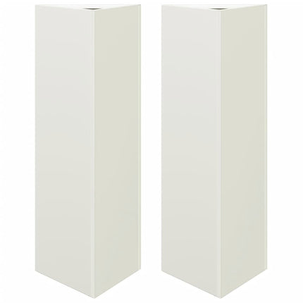plantekrukker 2 stk. 30x26x75 cm trekantet stål hvid