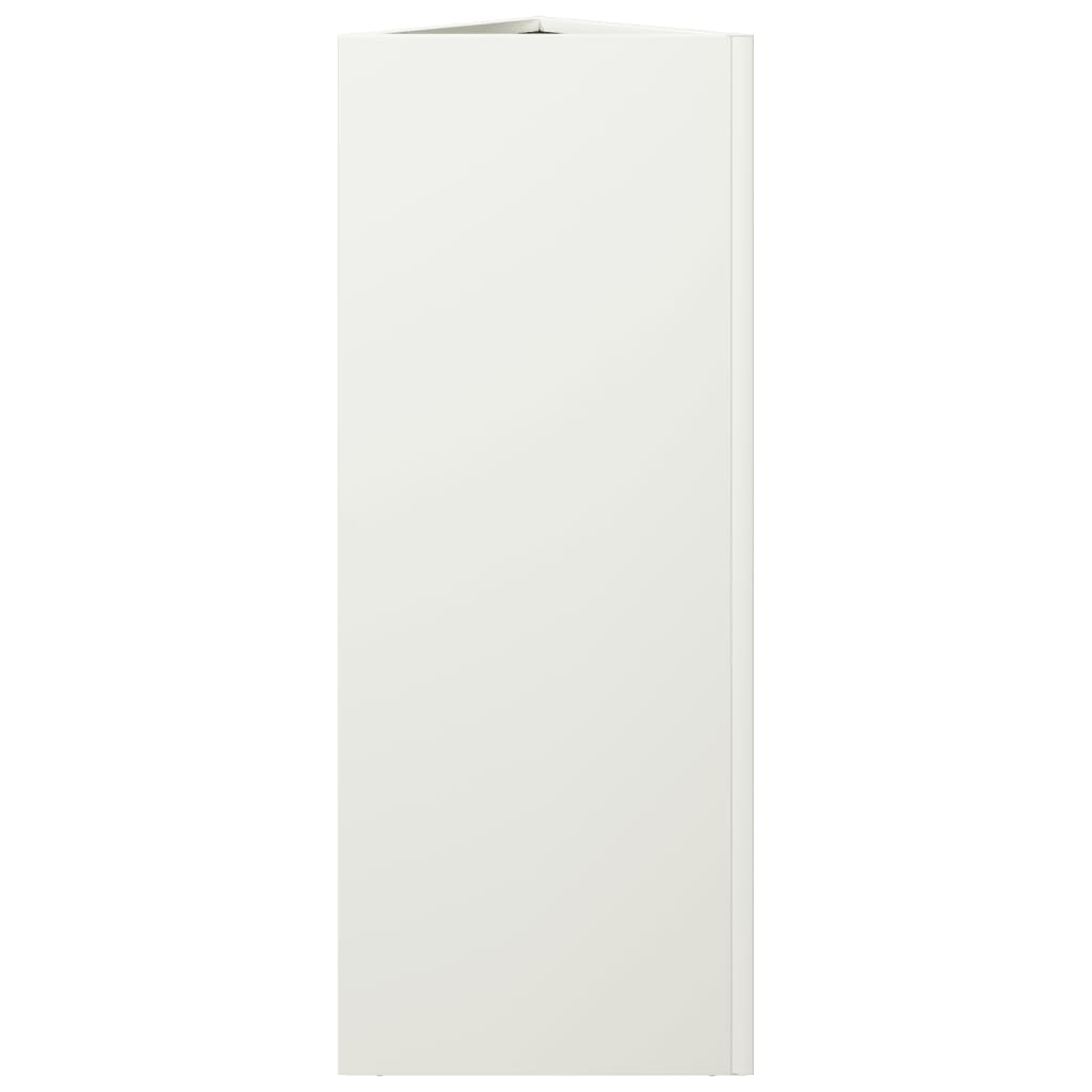 plantekrukker 2 stk. 30x26x75 cm trekantet stål hvid