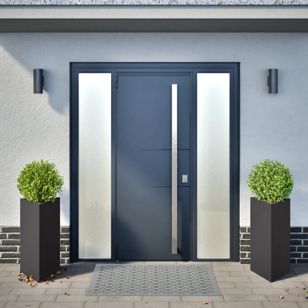 plantekrukker 2 stk. 40x34,5x70 cm trekantet stål sort