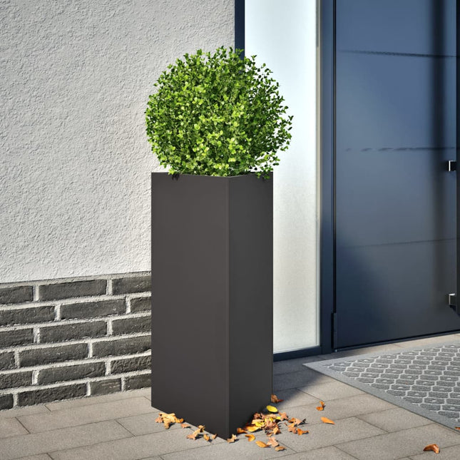 plantekrukker 2 stk. 40x34,5x75 cm trekantet stål sort