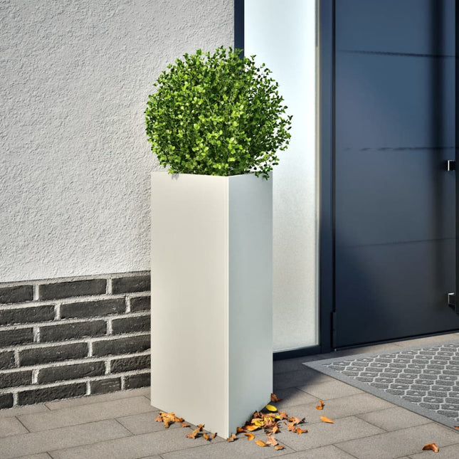 plantekrukke 40x34,5x75 cm trekantet stål hvid