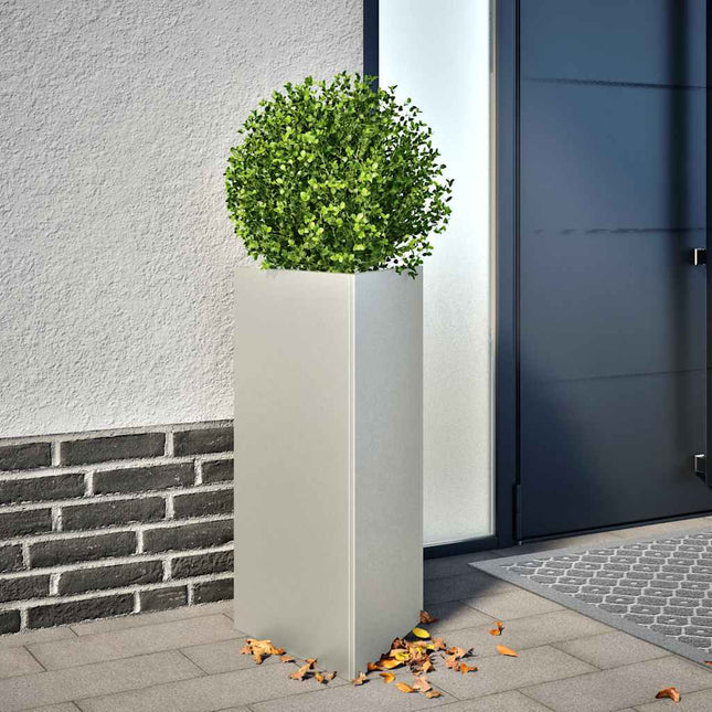 plantekasser 2 stk. 40x34,5x75 cm trekantet rustfrit stål