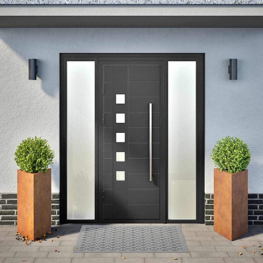 plantekasser 2stk. 40x34,5x75 cm trekantet vejrbestandigt stål