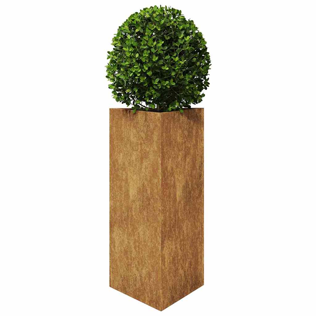 plantekasser 2stk. 40x34,5x75 cm trekantet vejrbestandigt stål