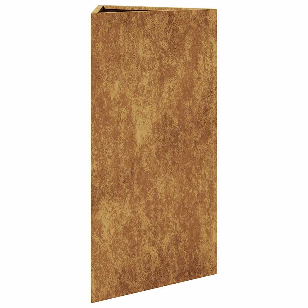 plantekasser 2stk. 40x34,5x75 cm trekantet vejrbestandigt stål