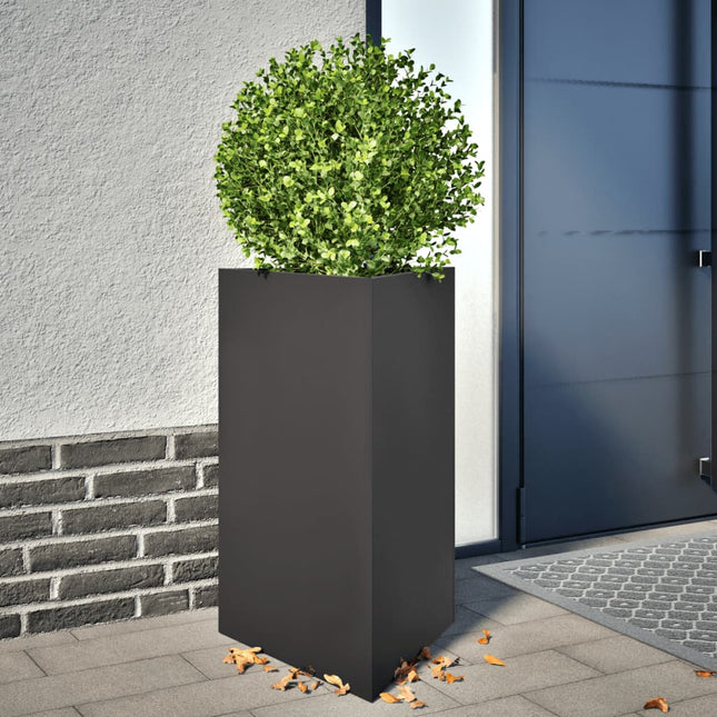 plantekrukke 50x43x75 cm trekantet stål sort
