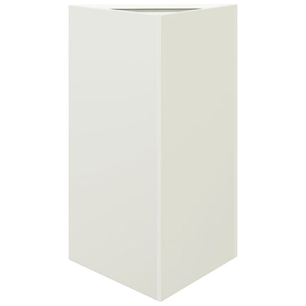 plantekasser 2 stk. 50x43x75 cm trekantet stål hvid