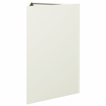 plantekasser 2 stk. 50x43x75 cm trekantet stål hvid