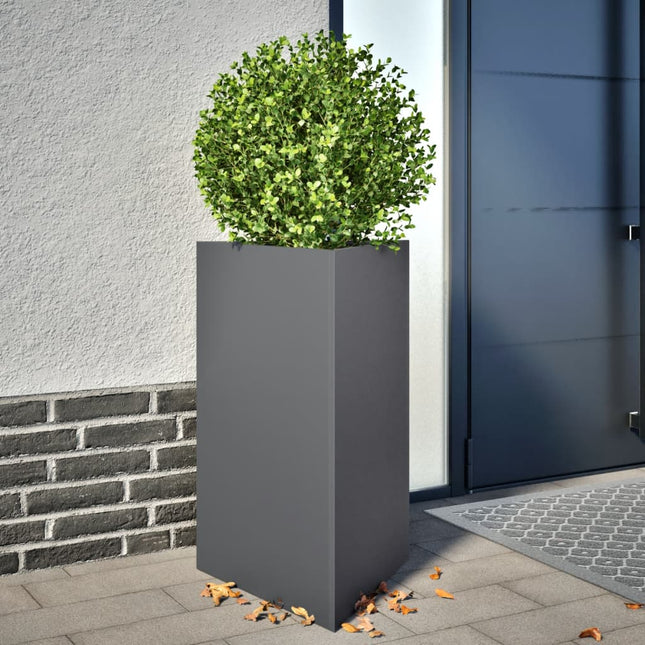 plantekrukke 50x43x75 cm trekantet stål antracitgrå