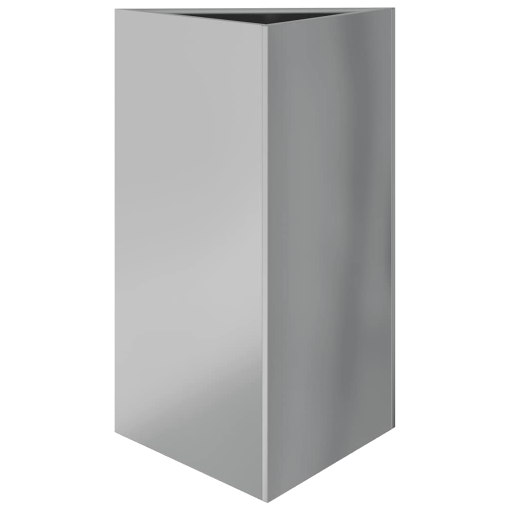 plantekasser 2stk. 50x43x75 cm trekantet galvaniseret stål sort