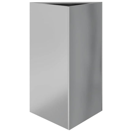 plantekasser 2stk. 50x43x75 cm trekantet galvaniseret stål sort