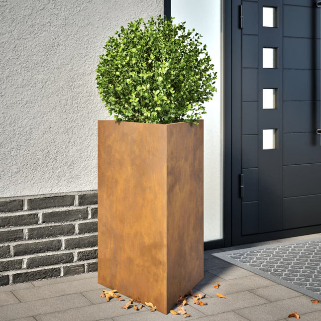 Havekrukker 2 stk Trekantet 50x43x75 cm Forvitringsstål