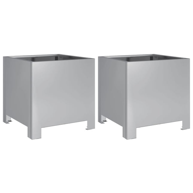 plantekrukker 2 stk. 30x30x30 cm galvaniseret stål