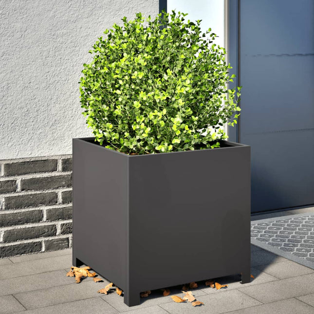 plantekrukke 50x50x50 cm stål sort
