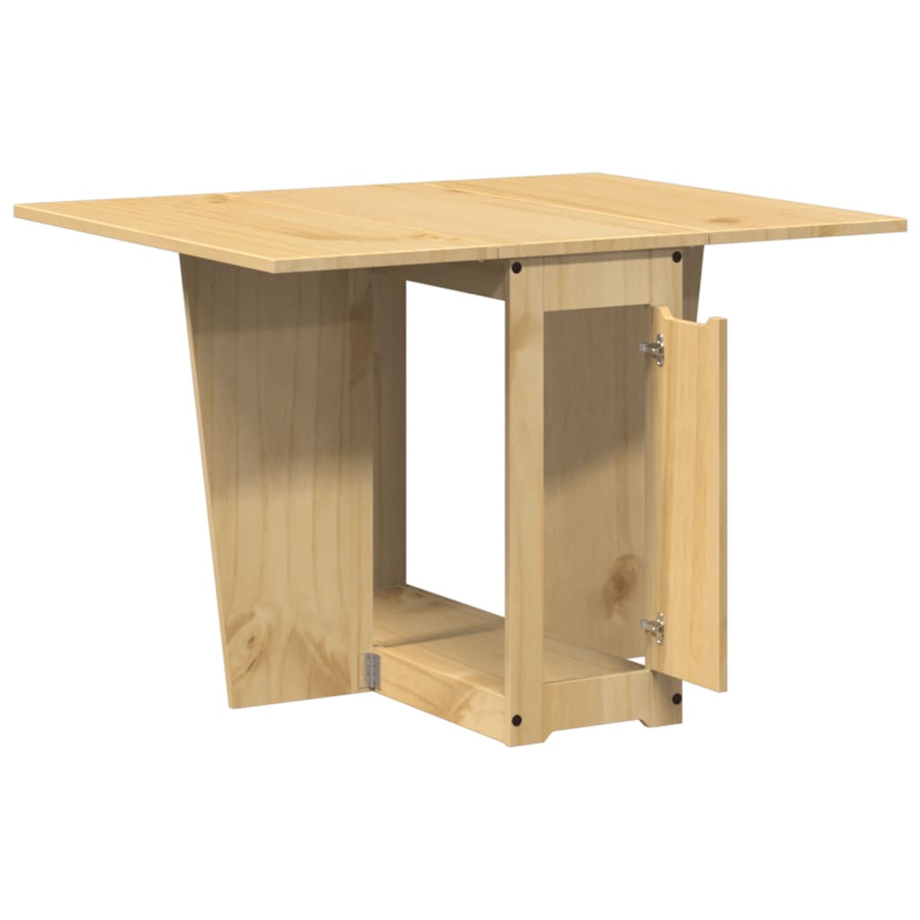 spisebord Corona foldbart massivt fyrretræ gyldenbrun