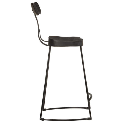 barstole 2 stk. 49x43x88 cm massivt mangotræ sort