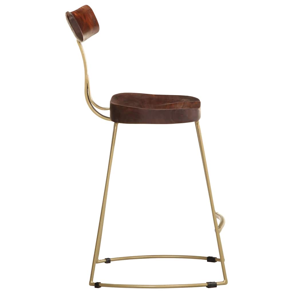 barstole 2 stk. 49x43x79 cm massivt mangotræ