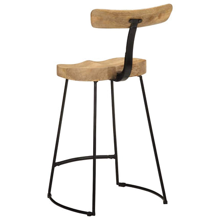 barstole 2 stk. 49x43x88 cm massivt mangotræ