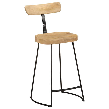 barstole 2 stk. 49x43x88 cm massivt mangotræ