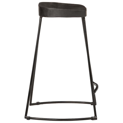 barstole 2 stk. 45x40x62 cm massivt mangotræ sort