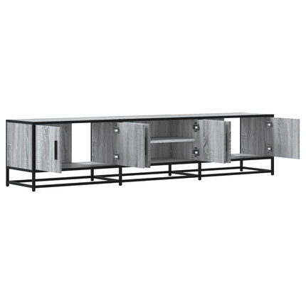 tv-bord 180x35x41 cm konstrueret træ grå sonoma-eg