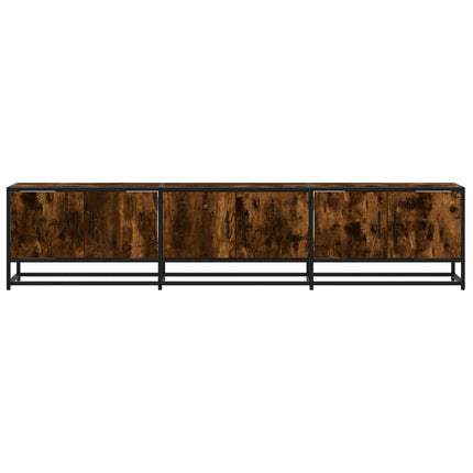tv-bord 180x35x41 cm konstrueret træ røget egetræsfarve