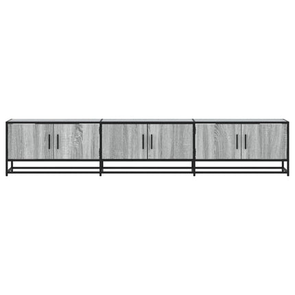 tv-bord 210x35x41 cm konstrueret træ grå sonoma-eg