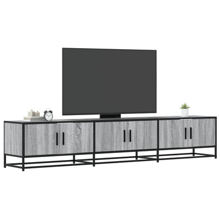 tv-bord 210x35x41 cm konstrueret træ grå sonoma-eg