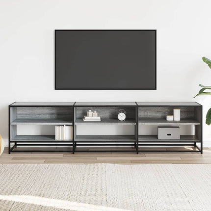 tv-bord 180x40x46 cm konstrueret træ grå sonoma-eg