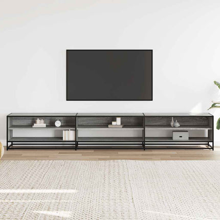 tv-bord 270x40x46 cm konstrueret træ grå sonoma-eg