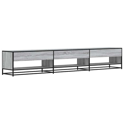 tv-bord 270x40x46 cm konstrueret træ grå sonoma-eg