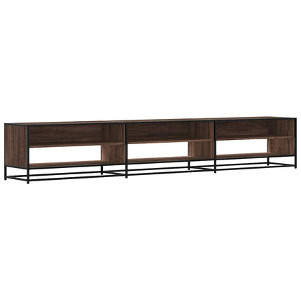 tv-bord 270x40x46 cm konstrueret træ brun egetræsfarve