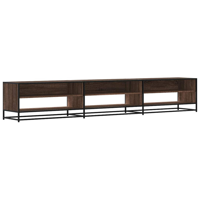 tv-bord 270x40x46 cm konstrueret træ brun egetræsfarve