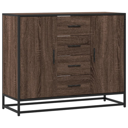 skænk 92x35x76 cm konstrueret træ brun egetræsfarve