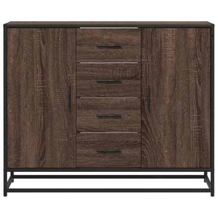skænk 92x35x76 cm konstrueret træ brun egetræsfarve